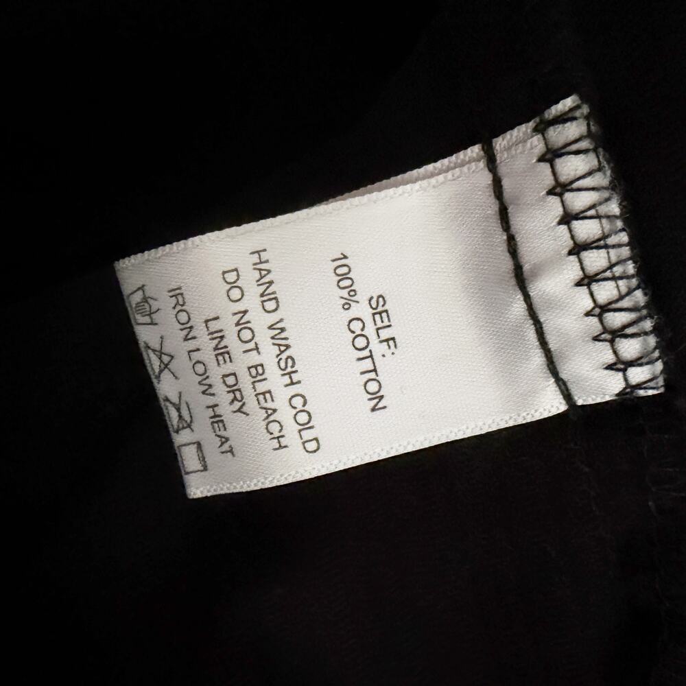 EE:SOME | Black Corduroy Cropped Trucker Jacket Raw Hem Oversized | Large - Picture 7 of 8